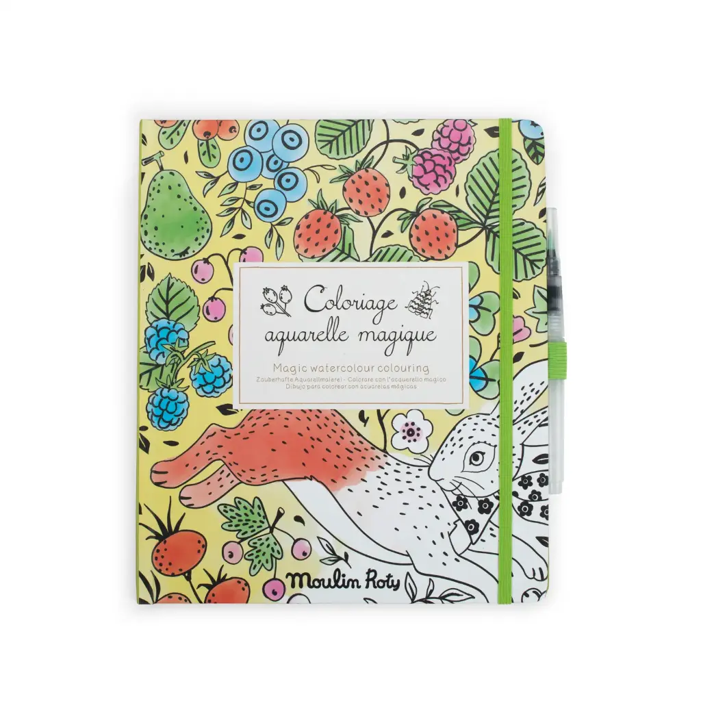 Cahier coloriage aquarelle magique - Le Jardinier - Le Jardin du Moulin