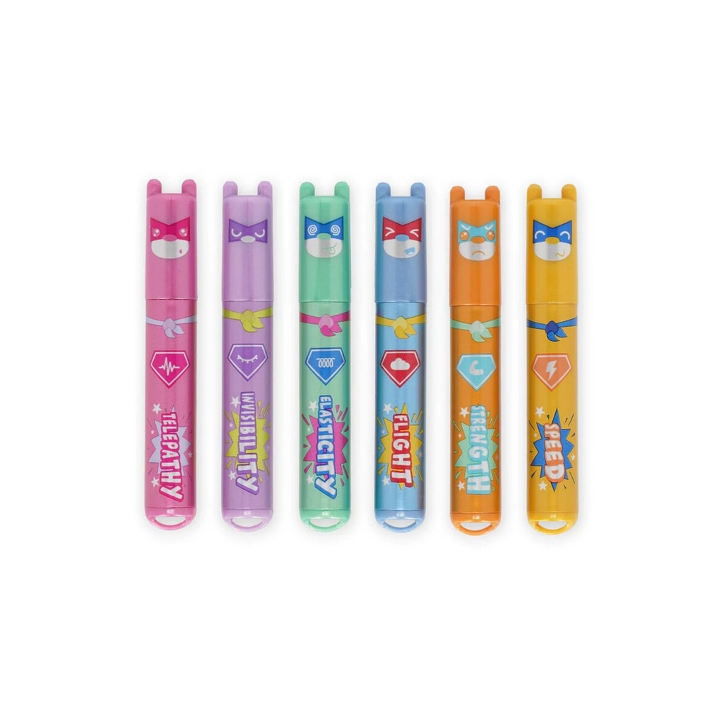 Set de 6 Mini Surligneurs - Teddy’s Superpower