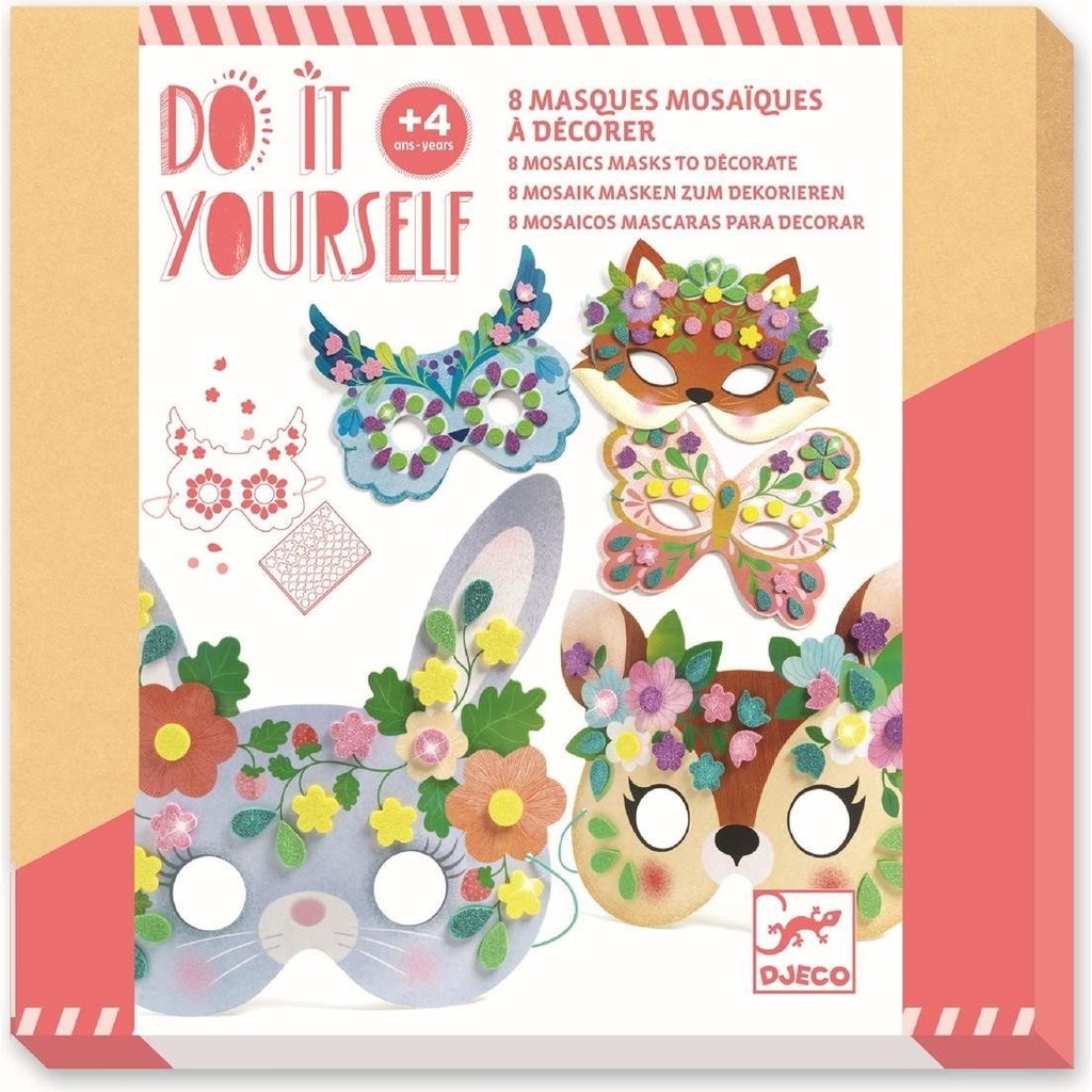 Djeco DIY - Mosaik Masken Waldtiere