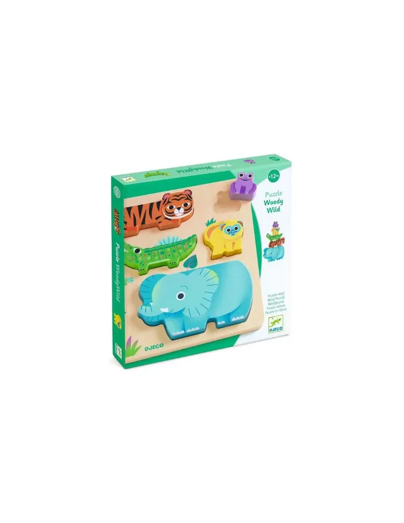 [Djeco-dj01091] Puzzle en bois WoodyWild - Djeco