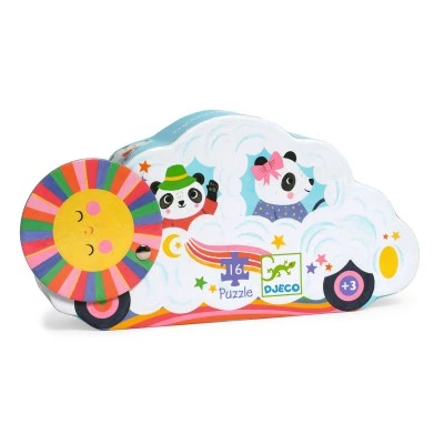 [Djeco-dj07276] PUZZLE SILHOUETTE - Voiture nuage - 16 pcs