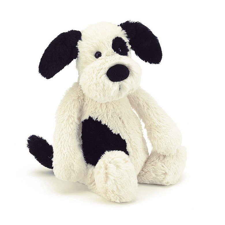 [jellycat-bas3bcpn] Rufferty black & cream Puppy