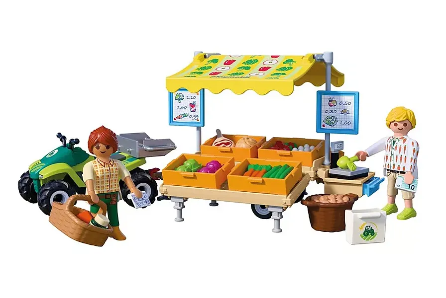 [Playmobil-72164] Stand de légumes au marché et quad