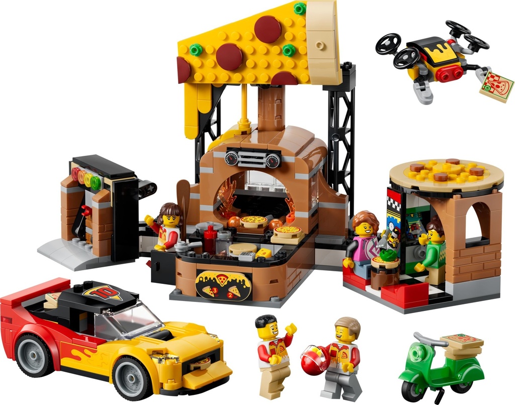 [Lego 60496] LEGO® City Le centre de livraison de pizzas et ses véhicules