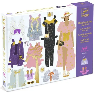 [djeco-dj09824] Dressing so chic - 3 personnages et 110 vêtements