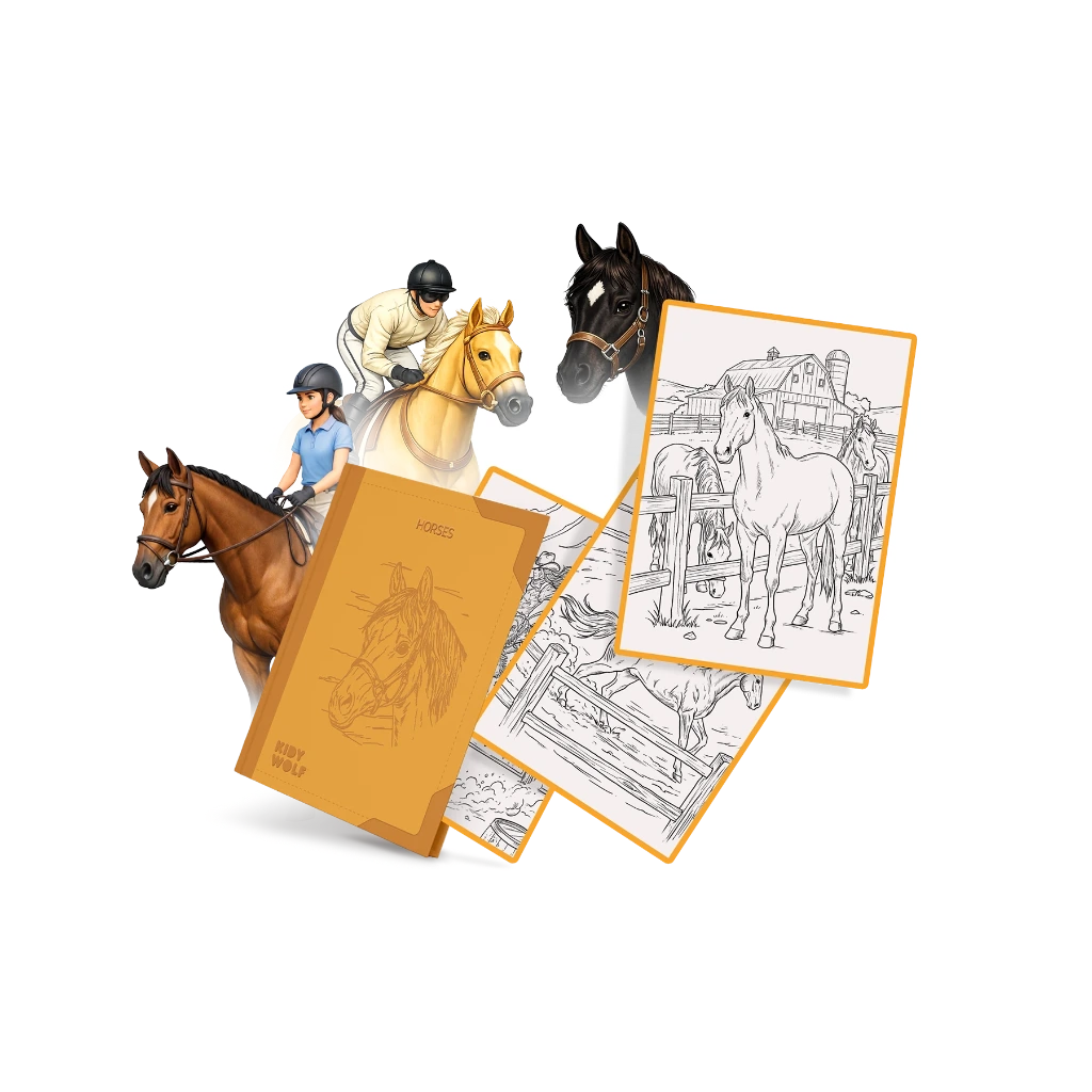 Refill K-DRAW-PAD Recharge de dessins "chevaux"