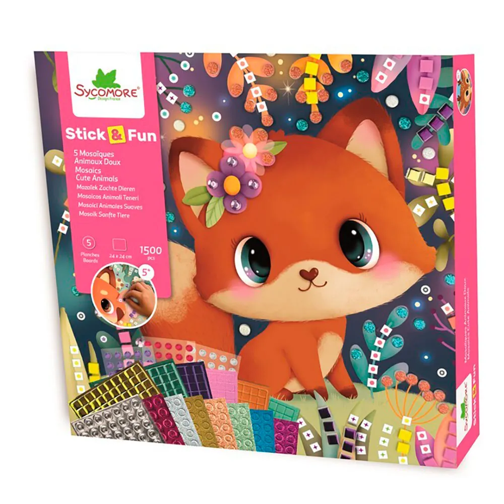 Jeu Créatif Sycomore stick and fun - Mosaiques animaux