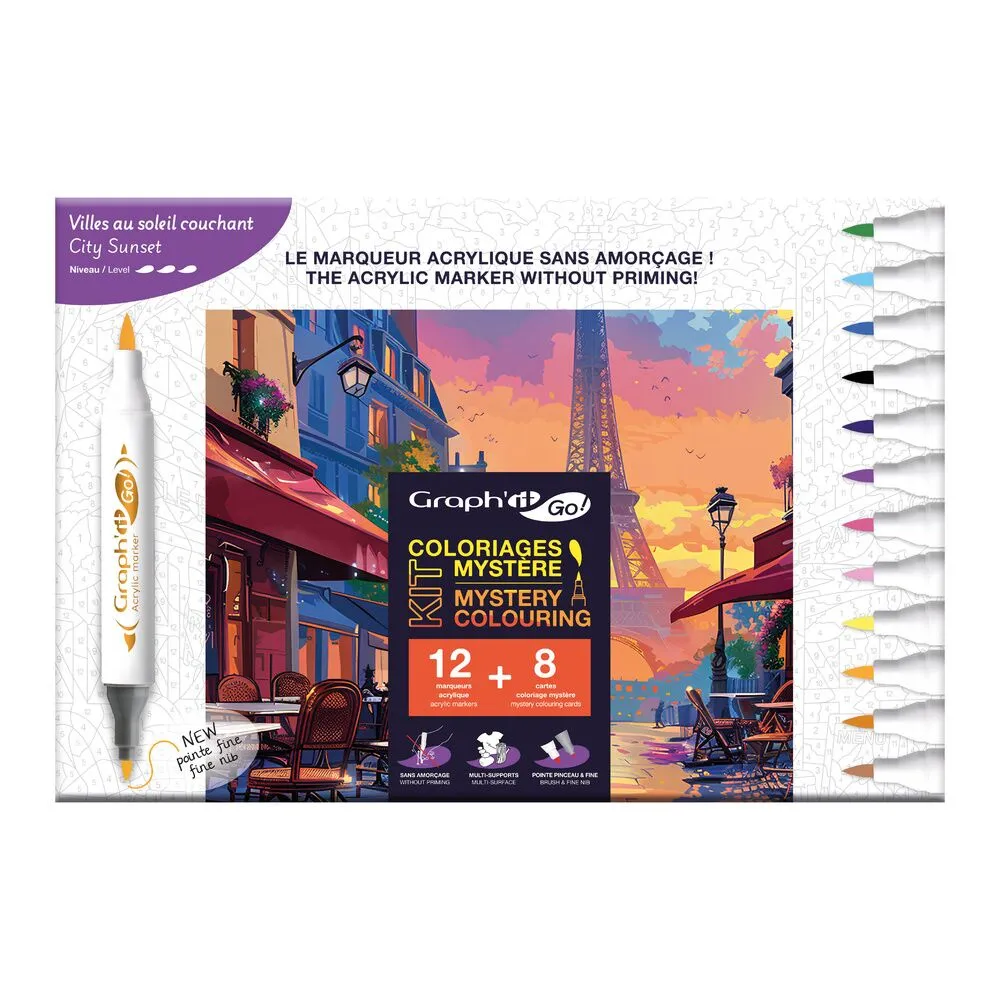 GRAPH'IT GO Kit Coloriage Mystère - CITY SUNSET