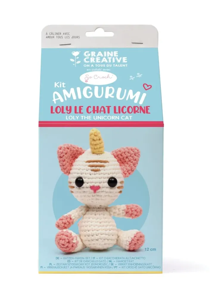 [GRAINECREATIVE-420221] Kit amigurumi - Loly le chat licorne