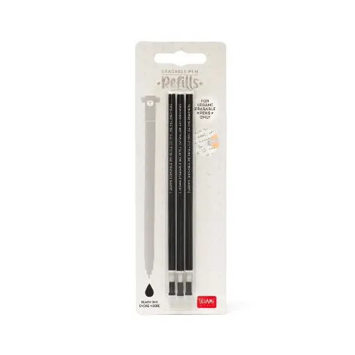 [Legami-Refep0004] Recharge stylo effaçable noir