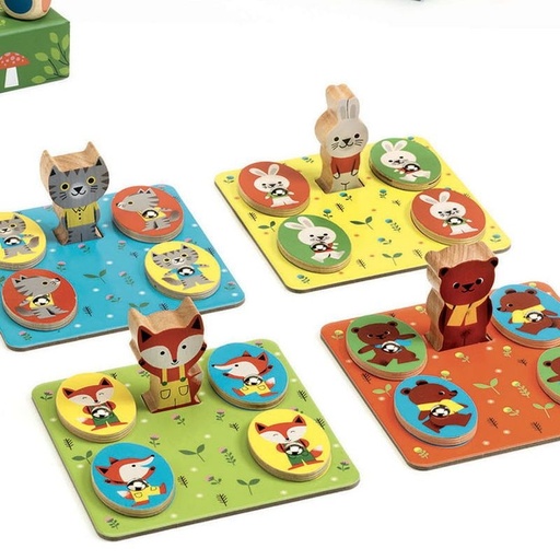 [Djeco-DJ01628] Jeu éducatif bois - Ludo wood 4 jeux