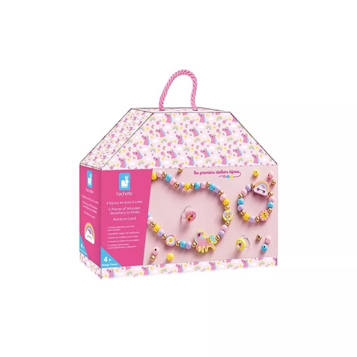 [JURATOYS-J09129] 4 bijoux en bois à créer - rainbow land