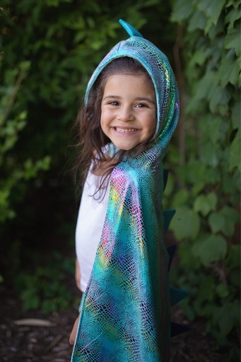[Great Pretenders-52185] Deguisement cape reversible licorne/dragon bleu clair 5-6