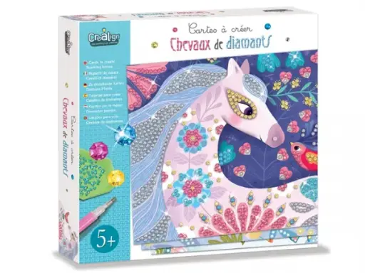 [CREALIGN-CL186] Cartes à créer - Chevaux de diamants