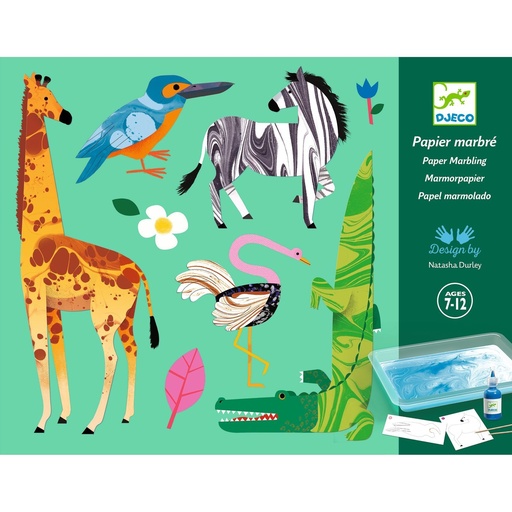 [Djeco-Dj09351] Papier marbré - Colorful - Atelier Djeco