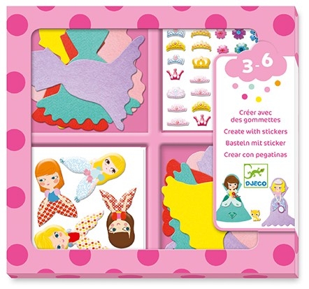[Djeco-dj09053] bricolage - créer avec des gommettes princesses