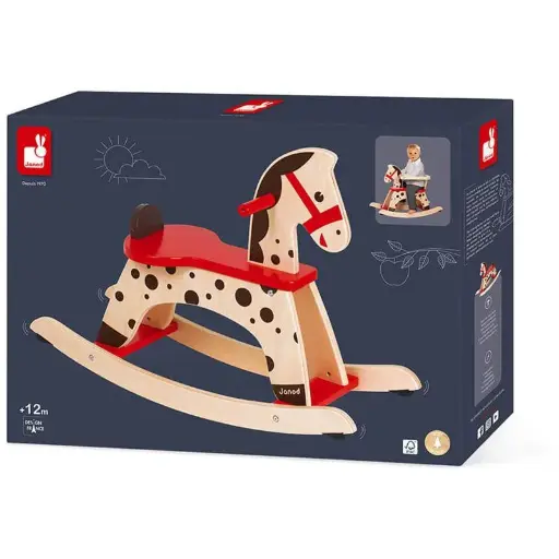[JURATOYS-J05984] Cheval a bascule "caramel" avec arceau