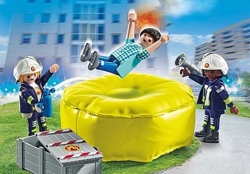 [Playmobil-71465] Pompiers avec coussin de sauvetage