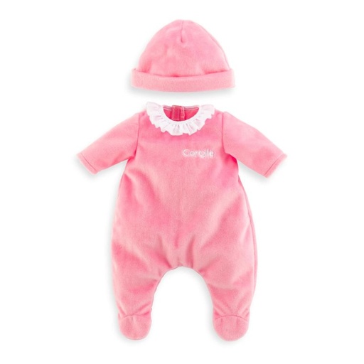 [COROLLE-9000110620] Pyjama rose et bonnet pour poupon 30 cm 