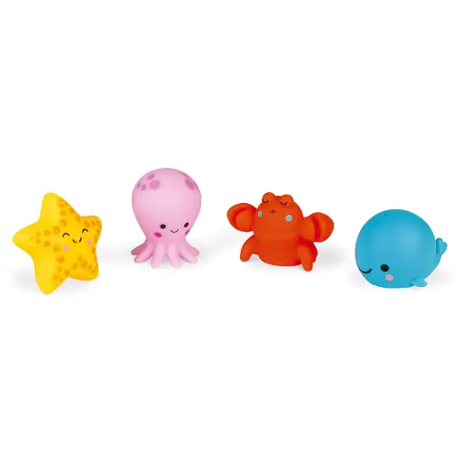 [JURATOYS-J04703] 4 gicleurs de bain - les animaux