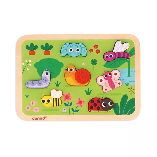 [JURATOYS-J07120] Puzzle a encastrer - le jardin