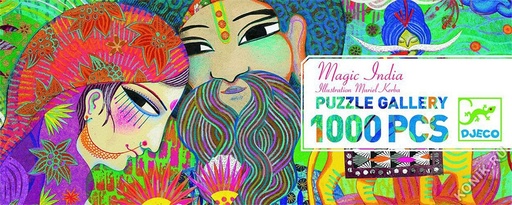 [Djeco-Dj07649] Puzzle gallery 1000 pcs - Magic india