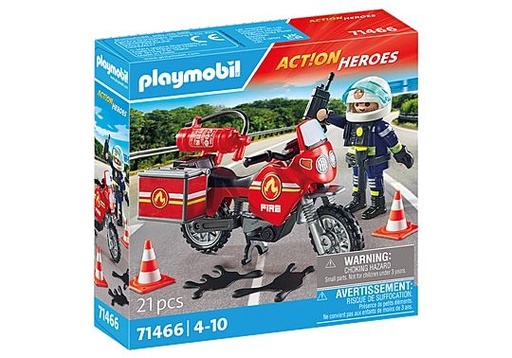 [Playmobil-71466] Pompier et moto