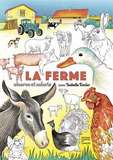 La ferme, observe et colorie