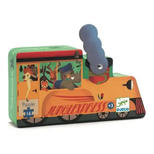 Puzzle silhouette 16 pcs - La locomotive
