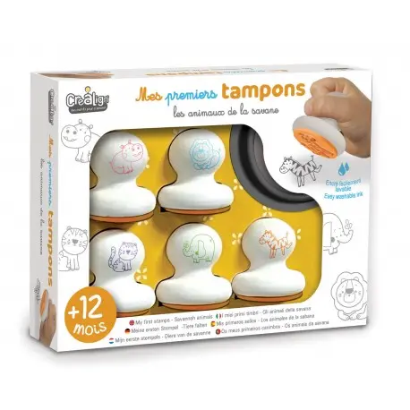 [crealign-CL202] Mes premiers tampons - les animaux de la savane