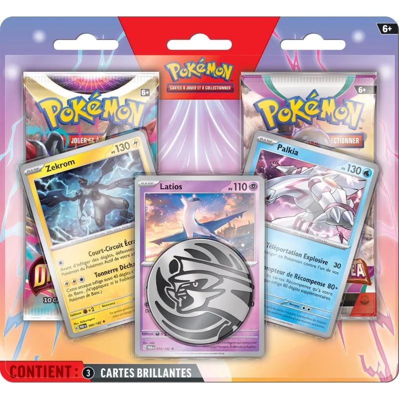 [Asmodee-POK29055883] Pokemon - Pack 2 boosters + 3 cartes brillantes (JCC) - 2024/10