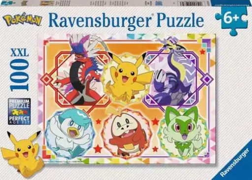 [Ravensburger-120010753] Puzzle Pokémon Ecarlate 100p