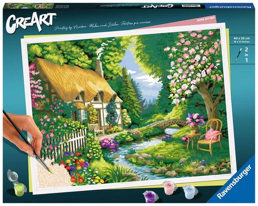 [ravensburger-201549] Creart - peinture au numero  - river cottage