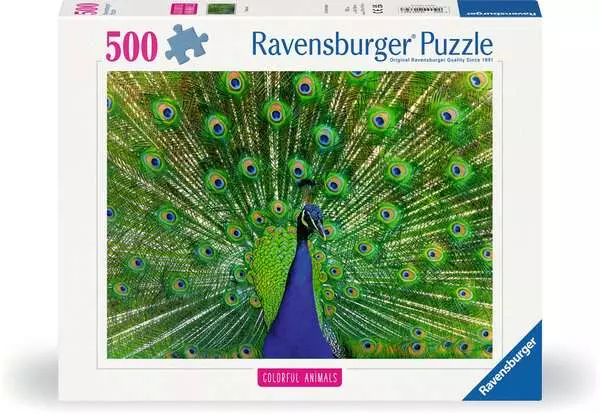 [Ravensburger-120013327] Puzzle 500 pièces - Paon
