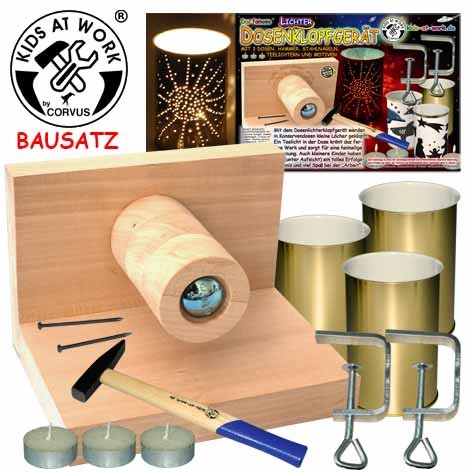 [CORVUS-A750440] Set de bricolage porte-bougie junior 11 cm bois 12 pièces
