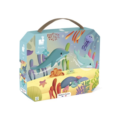 [JURATOYS-J02554] Puzzle frise - Les animaux marins - 36 PCS 