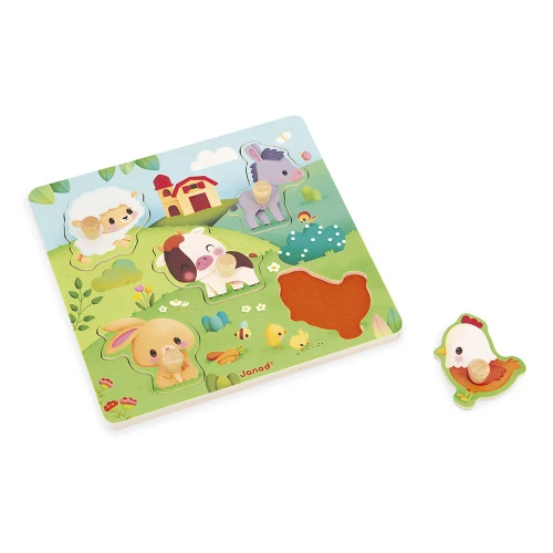 [JURATOYS-J07129] Puzzle tactile - Ferme