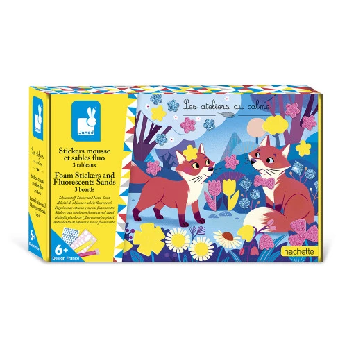 [JURATOYS-J09166] Kit créatif - Stickers mousse et sables fluo
