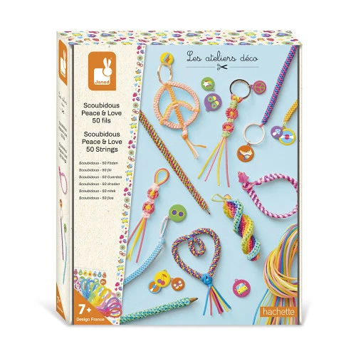 [juratoys-j09160] Scoubidous peace & love - 5 fils 