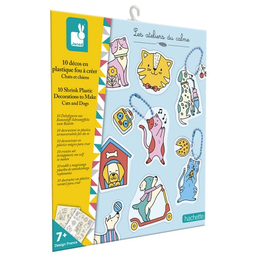 [juratoys-j06163] 10 déco plastique fou - Chats et chiens 