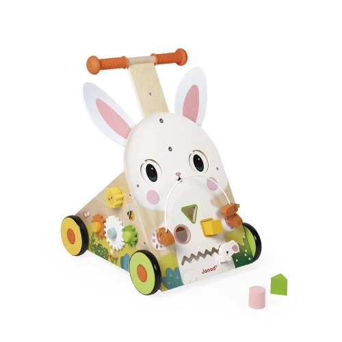 [juratoys-j03326] Chariot multi-activités - Lapin en bois