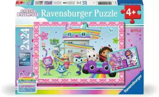 [RAVENSBURGER-120041122] Puzzle 2x24 pièces - La fête Gabby's Doll