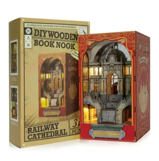 [Ugears- WC065] BookNook 3D - Gare d'Anvers Cathédrale - 
