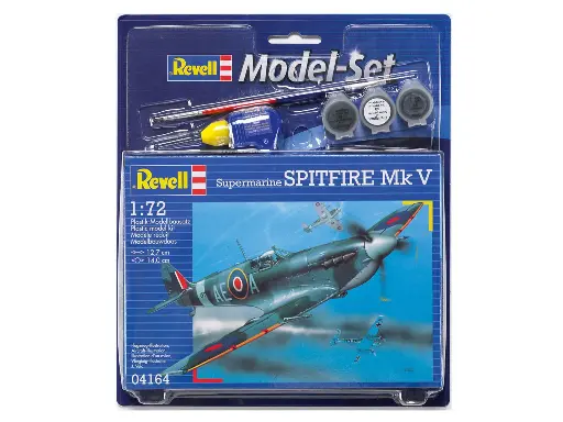 [revell-64164] Maquette Spitfire Mk.V 1:72 Model Set