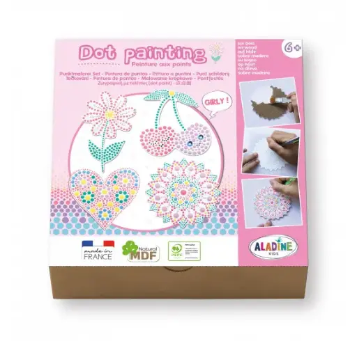 [jpmtoys-AL85480] Aladine - Peinture aux points girly