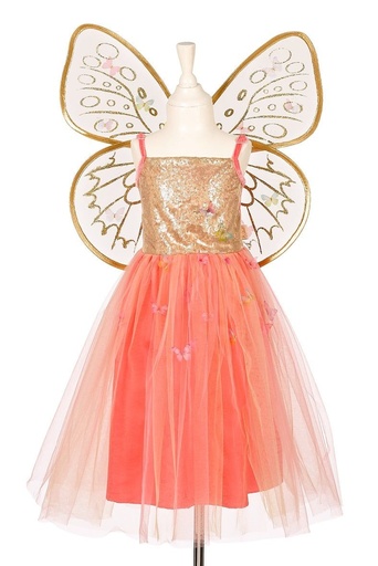 [phanine - 100989] Deguisement robe + ailes joanna 5/7 ans 