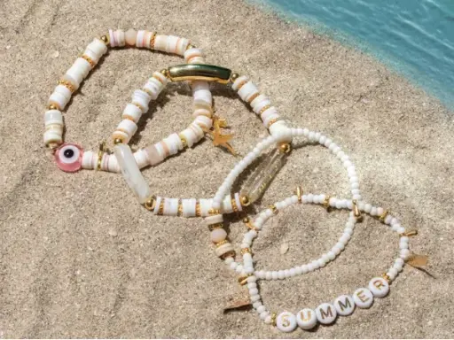 [lpe - 481262] Kit DIY Bijouterie - Mes bracelets en perles heishi