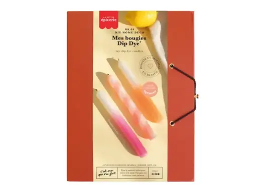 [lpe - 1000] Kit DIY Home Déco - Mes bougies Dip Dye - Agrumes