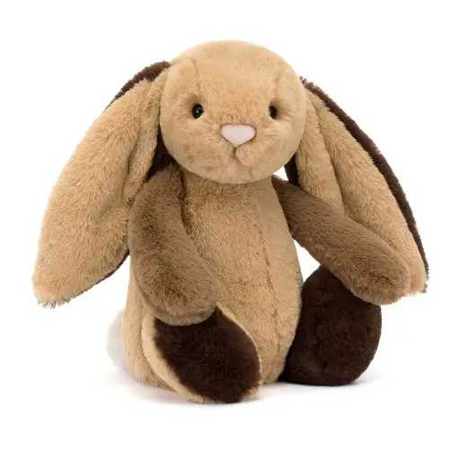 [JellyCat-BAS3PWB] Bashful Patchwork Brown Bunny