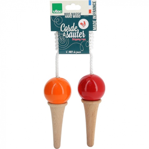 [JPM Toys-VI3012R] Vilac - Corde à Sauter Glace Bi-goût Rouge